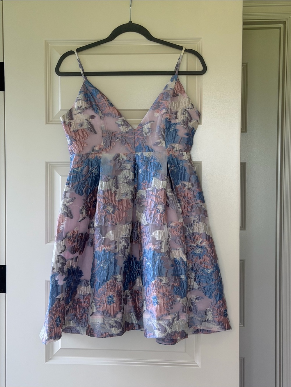 Francesca's Collections Floral Mini Dress in Lavender, Blue & Blush